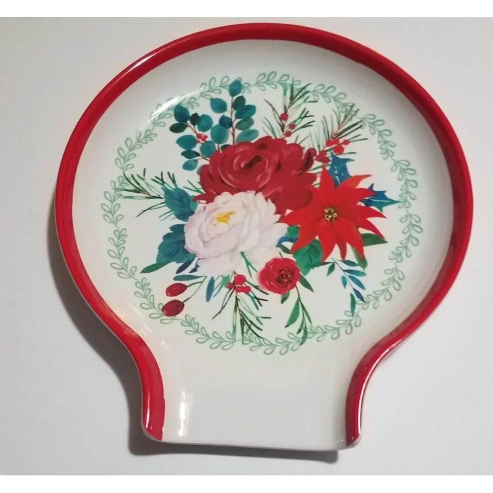 The‎ Pioneer Woman Floral Holiday Flower Spoon Rest Melamine NEW